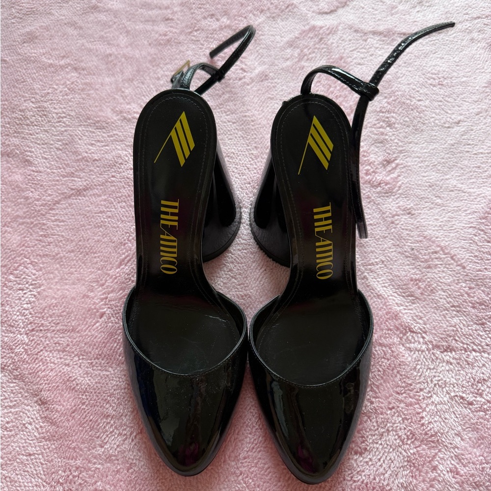 The Attico Glossy Black Heels